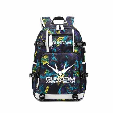 Imagem de Mochila Gundams Cartoon Kids School Oxford Cloth 30x15x47cm