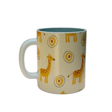 Imagem de Caneca Xícara de Café Porcelana 300ml com Design de Girafa Infantil