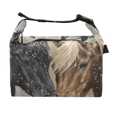Imagem de STAYTOP Lancheira de dois cavalos com fivela de alça, lancheira isolada para meninos e meninas, lancheira térmica para trabalho escolar