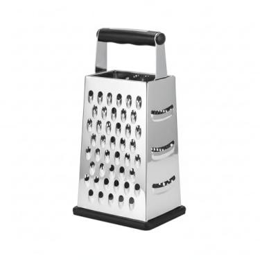 Imagem de Ralador Fatiador Inox 4 em 1 C/Alça Cozinha Legumes Queijos