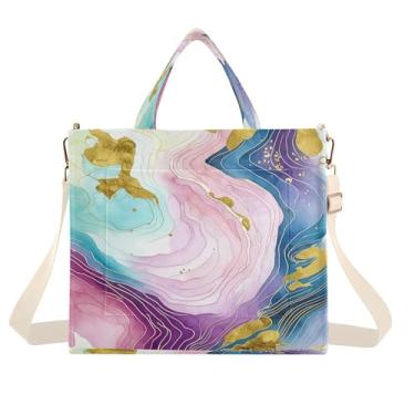 Imagem de CEBUGI Bolsa feminina de fundo abstrato, bolsa de mão com alça de ombro ajustável para trabalho, faculdade, viagem, P, A432, Medium