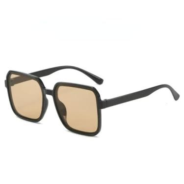 Imagem de Óculos de Sol Quadrados Oversized da Moda para Mulheres e Homens, com Lentes Gradientes Antirreflexo, Ideais para Férias, Praia e Viagens (1 unidade).