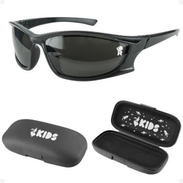 Imagem de Óculos de Sol Infantil Menino Esportivo Lentes Ovais Proteção UV com C