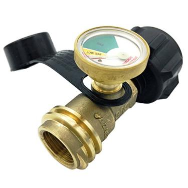 Imagem de Medidor de gás de tanque de propano Gauge Master premium - Adaptador indicador de nível de gás cilíndrico - adequado para todas as churrasqueiras, trailers e eletrodomésticos - Conexão tipo 1 - Inclui