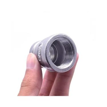 Imagem de Pipe Adapter 1pc， 1/8 "1/4" 3/8 "1/2" 3/4 "1" 1-1/4 "1-1/2" British Internal Thread Reducer, 304 Stainless Steel Pipe Adapter.(DN20 to DN10)