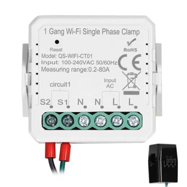 Imagem de WiFi 2 Gang Medidor de Energia Bidirecional Clamp Monofásico Solar PV com Controle por APP Transformador Corrente Cronôm