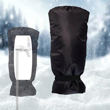 Imagem de TUOP Capa de torneira para área externa - acessórios de bolsa de meia de torneira longa de tamanho grande para proteção de congelamento de inverno, impermeável e resistente, 50,8 cm C x 20,3 cm L