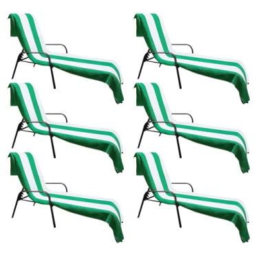 Imagem de Superior Capa de cadeira de lounge de algodão Cabana, capas para móveis de toalha/espreguiçadeira, tecido felpudo, praia, spa, acessórios de natação, capa de cadeira de piscina, macia, secagem rápida