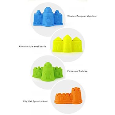 Imagem de Sanpyl Modelo de Castelo de Praia, Brinquedos, 6 Peças, Conjunto Colorido, Material Pp Seguro para Areia, Jardim, Brinquedos Aquáticos, Coordenação Mão-olho das Crianças (6 unidades)