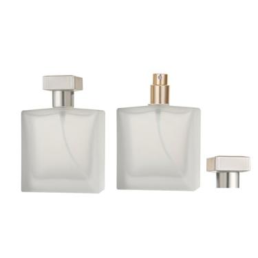 Imagem de Gyaxiang 2 frascos de spray de perfume atomizador de vidro fosco, frascos de spray de perfume vazios recarregáveis de 50 ml para viagem, frasco de perfume portátil, recipientes pulverizadores de névoa