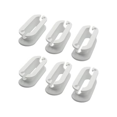 Imagem de Sevomie 6 unidades de enroladores de corda cega, suportes de cordão para persianas e persianas, gancho de parede sem danos alternativo para casa e escritório (branco)