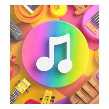 Imagem de Capa de porta de geladeira para máquina de lavar ícones de música arco-íris, para arruelas de metal, decalque frontal de geladeira 58 cm L x 66 cm A