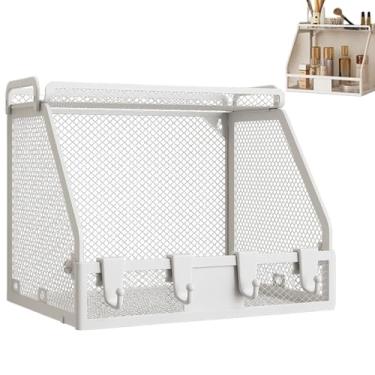 Imagem de Cesta de frutas para parede da cozinha, cesta de arame de parede - Organizador de armazenamento de contêineres de arame vegetal - Organizador de cesta de frutas de grande para despensa, banheir