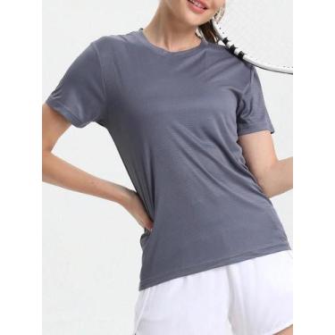 Imagem de Camiseta Esportiva Feminina Ultraleve De Secagem Rápida E Respirável P