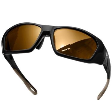 Imagem de KANASTAL Óculos de Sol Marrom Esportivos Feminino Masculino Polarizado Oculos Ciclismo Preto Envolventes UV400 Retangular Corrida Clássico Cycling Brown Sunglasses -Marrom