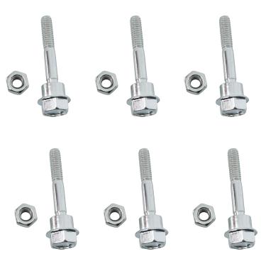 Imagem de LQ Industrial 6 conjuntos de metal 580790401 kit de parafuso de cisalhamento e porca para soprador de neve adequado para 532187494 532188243 601001986 532192090 588077502 539976978 5950866002 1