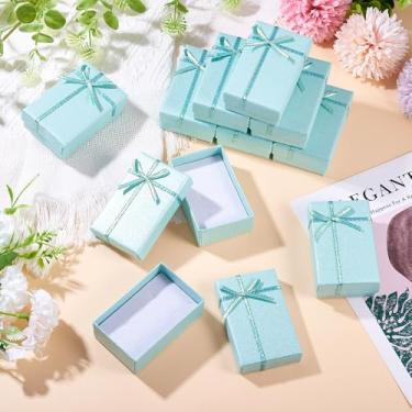 Imagem de 1 caixa de papel de papelão com laço, 77 x 48 x 27 mm, caixa de presente de joias faça você mesmo, embalagem com esponja para colar, brincos, pulseira, relógios pequenos, pingentes, pingentes de dia