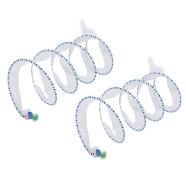 Imagem de ZJchao Túnel de Gato de 2 Unidades, Túneis de Gato para Gatos Internos, Túnel Em Forma de S Dobrado, Túneis Espirais Em Forma de S, Brinquedo de Entretenimento Com Brinquedo de Pelúcia