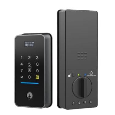 Imagem de Bestkid Fechadura de porta de entrada sem chave com modo de segurança infantil, fechadura inteligente de impressão digital à prova de bebê para quarto da porta da frente, aplicativo Bluetooth e