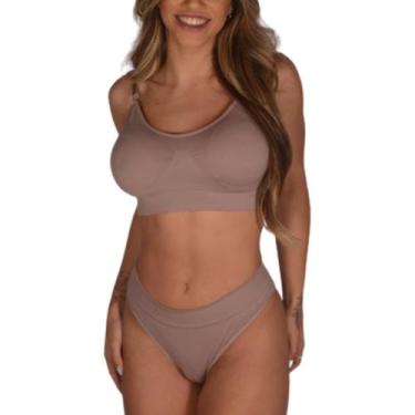 Imagem de Conjunto Lingerie sem costura bojo removível feminino luxo - Mi Amore,