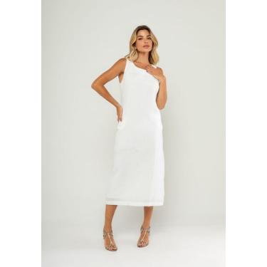 Imagem de Vestido Midi Regata E Recorte Posterior Branco Salvatore, G