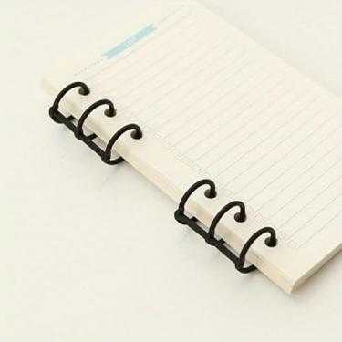 Imagem de 3 peças, fichário de metal, folhas soltas, anéis articulados, álbum, álbum de recortes, artesanato, álbum de fotos, meias letras (preto)