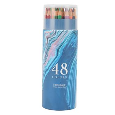 Imagem de Lápis de aquarela Cores sortidas Pré-afiado Vibrante Hex Penholder Lápis de cor para colorir Pintura Design Arte Esboço Desenho Artistas Estudantes Profissionais Solidwood 36 ou (48 cores)