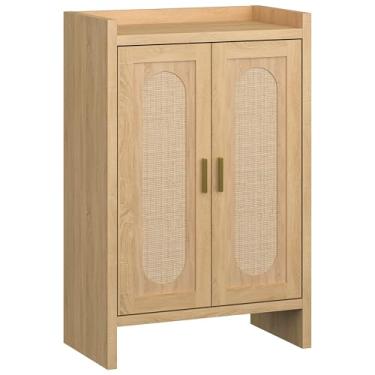 Imagem de Panana Armário de sapatos estilo fazenda de 5 camadas, sapateira independente de madeira com 2 portas e prateleiras ajustáveis, organizador de armazenamento de sapatos para armário de entrada e