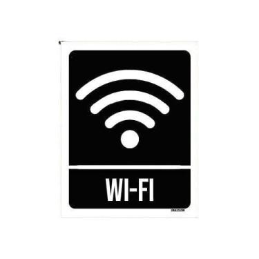 Imagem de Kit 3 Placas Sinalização Wifi - Sinalizo.Com