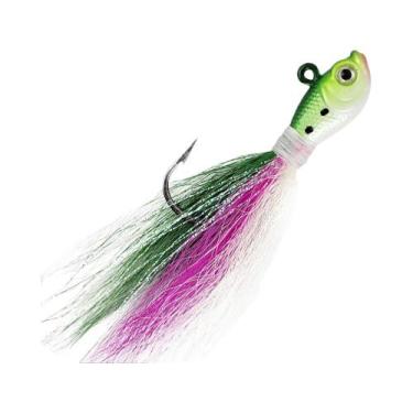 Imagem de Cabeça De Isca Bucktail Que Brilha No Escuro UV Para Pesca De Bass Em 