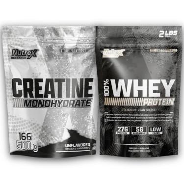 Imagem de Kit 100% Whey 900g + Creatina Monohydrate Pura 500g - Nutrex Research-Unissex