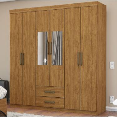 Imagem de Guarda Roupa Áries Com Espelho Cinamomo - Carioca Móveis