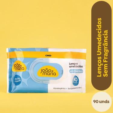 Imagem de Lenço Umedecido João e Maria Sem Fragância Cimed 90 Unidades