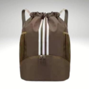 Imagem de Bolsa Mochila Saco Multifuncional Academia Impermeável Resistente de Esportiivo(Marrom)