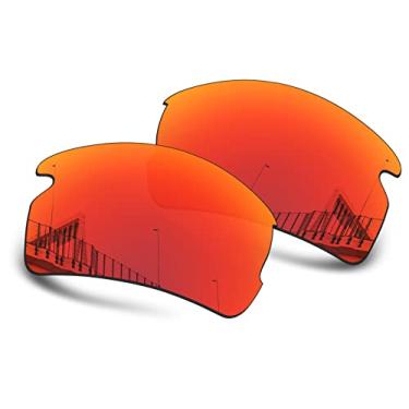 Imagem de Well-aimed Lentes de reposição compatíveis com óculos de sol Oakley Flak 2.0 | Flak 2.0 XL – vermelho irídio polarizado