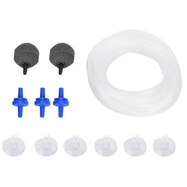 Imagem de Acessórios para bomba de oxigênio SIWOTED Válvula de retenção Tubo de ar Conjunto de aeração de aquário de sucção de pedra de ar
