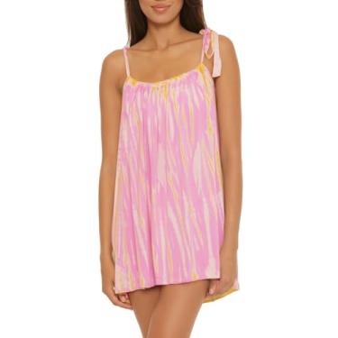 Imagem de Soluna Swim Vestido feminino multidireção, casual, saída de praia, Rosa choque, P
