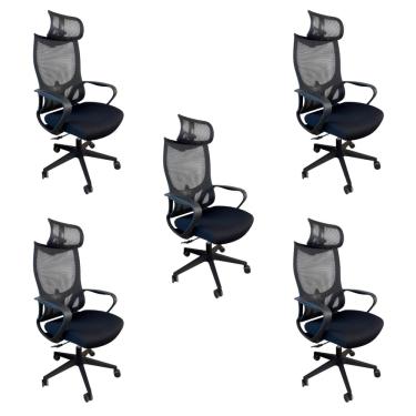 Imagem de Kit 5 Cadeiras de Escritório Oficial Verona Apoio