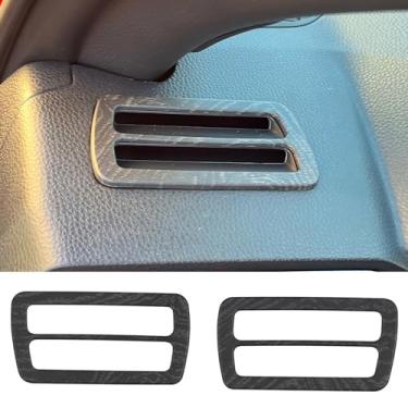 Imagem de BORUIEN Para Toyota Tacoma 2024 2025 acessórios interiores console central moldura lateral decoração capa de acabamento superior ar condicionado capa de ventilação ABS (madeira preta)