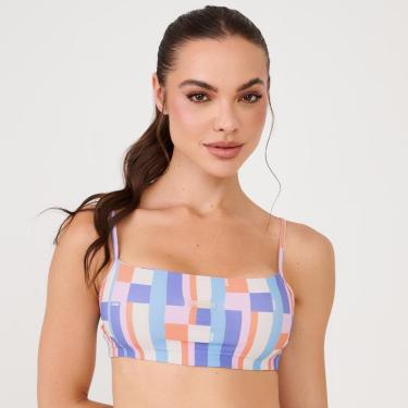 Imagem de Top Faixa Estampa Poliamida Soft Com Bojo Donna Carioca-Feminino