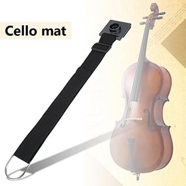Imagem de Naroote Suporte de Pino Antiderrapante Com âncora de Violoncelo para Desempenho de Prática de Violoncelista, Alça Ajustável para a Maioria Dos Músicos, rodapé de Plástico Durável, Adequado para (B)