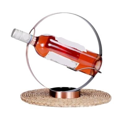 Imagem de Suporte de metal para pendurar para copos de vinho, suporte de bar, suporte retrô criativo para exibição de restaurante (ouro pálido)