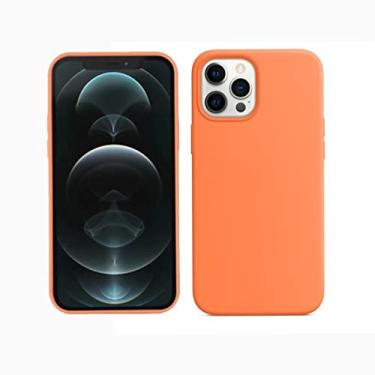 Imagem de Capinha Slim Case Colorida Compatível Com IPhone 13 PRO Vermelha,Preta, Laranja, Amarela, Azul, Rosa, Pink, Branca, Lilás, Marrom, Verde, Roxo Com 3 Camadas De Proteção PREMIUM ONYK (LARANJA)