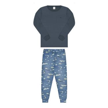 Imagem de Conjunto Pijama Infantil Menino Modelli Mar Azul Alakazoo-Masculino