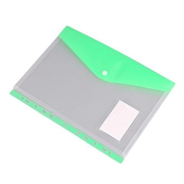 Imagem de Organizador de arquivos multiuso transparente para armazenamento de documentos, bolsa fosca, bolsa de papéis, pasta para escritório, casa, escritório (verde)
