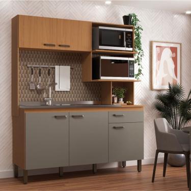 Imagem de Cozinha Compacta 5 Portas 1 Gaveta Evelin Moveis Sul