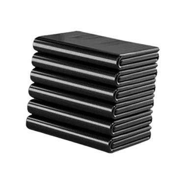 Imagem de SiaBiced Pacote com 50 Sacos de Lixo Descartáveis, Pretos, de Grande Capacidade, para Lixeiras Domésticas, de Restaurantes e Shoppings, 60cmx50cm