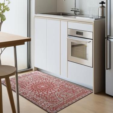 Imagem de 1 Tapete Cozinha Antiderrapante Absorvente 50x80 Js Do Ga Vr (M10 VERMELHO - Classico Medalhão)