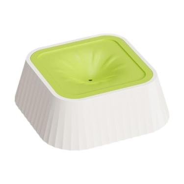 Imagem de FJMQHU Bebedouro Automático para Animais de Estimação, Tigela com Freio para Cães, Tigela com Freio para Gatos de Interior, Verde