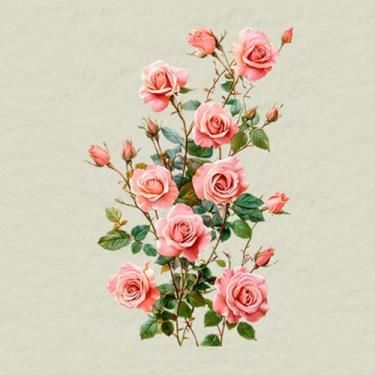 Imagem de Achang Adesivos de parede de plantas rosa flor varanda vidro janela adesivo descascar e colar para sala de estar quarto TV parede decoração sala de aula